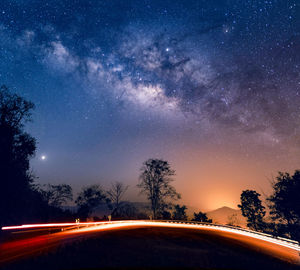 Scenic view of sky at night