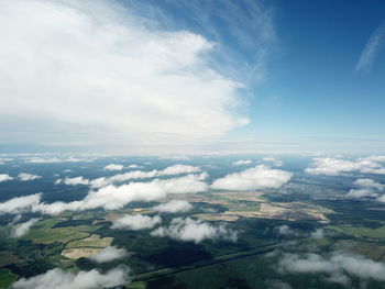 Aerial view of landscape against sky