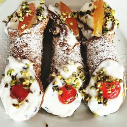 Close-up of dessert in plate