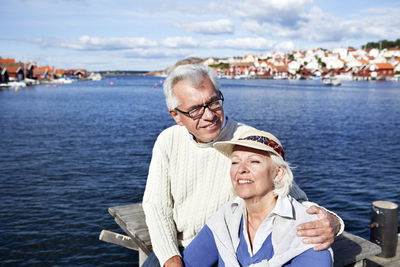 Senior couple at sea