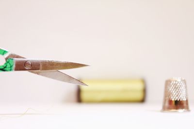 Close-up of paper on table