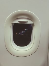 Close-up of airplane window