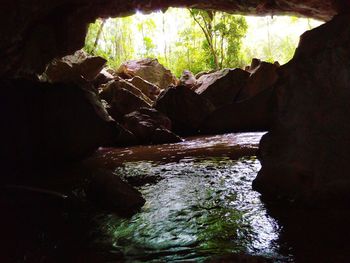 River flowing through rocks