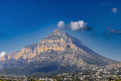 Montgo mountain, aka the elephants head, javea, alicante, spain.