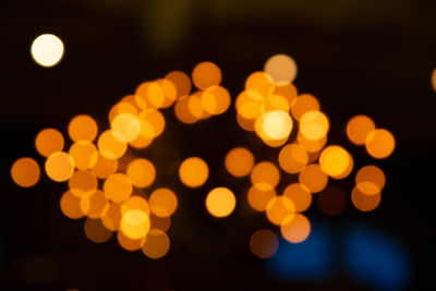 Defocused lights at night