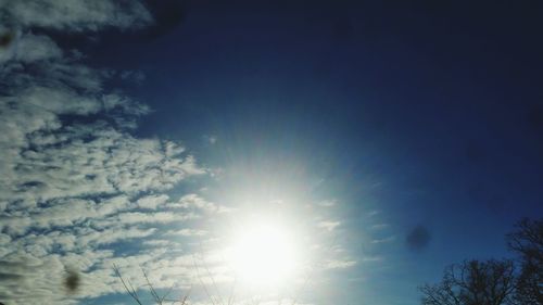 Low angle view of cloudy sky