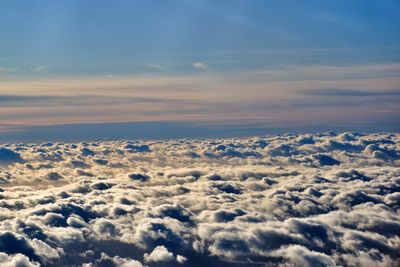 Scenic view of cloudscape against sky during sunset