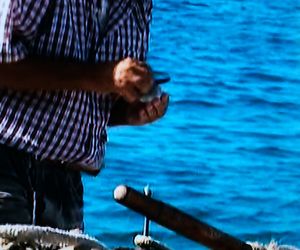 People sitting in water