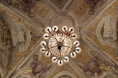 Low angle view of ornate ceiling in building