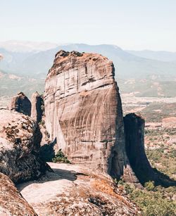 Rock formations on landscape