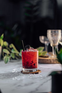 Close-up of drink on table