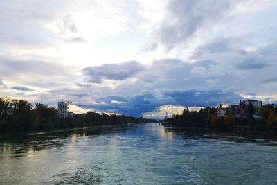 Scenic view of river against sky