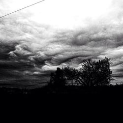 Scenic view of landscape against cloudy sky