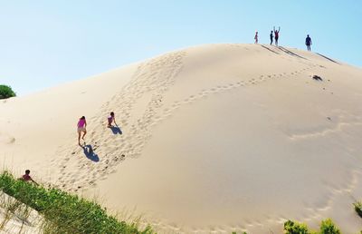 People walking on beach