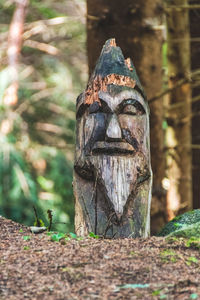 Close-up of sculpture