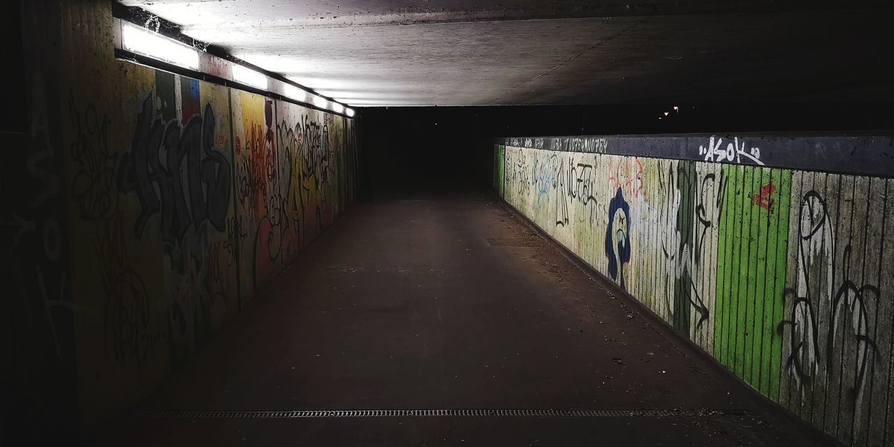 VIEW OF EMPTY TUNNEL