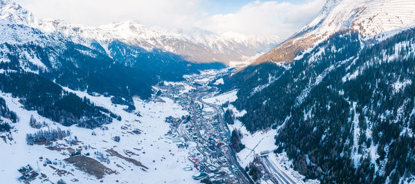 Ski resort town of st. anton am arlberg in austria