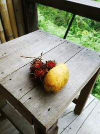 Close up of wooden food