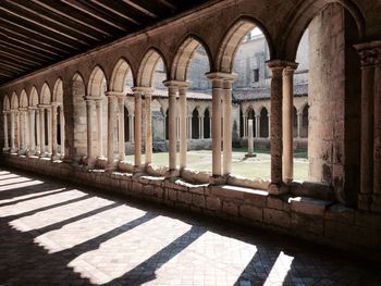 Architectural columns in courtyard