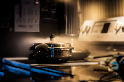 Close-up of kitchen counter at home