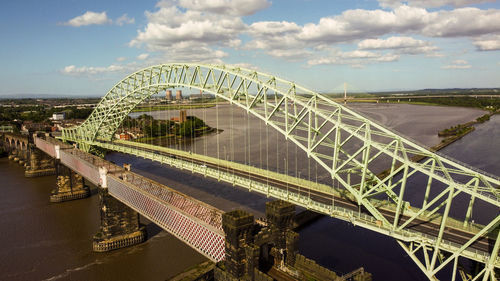 Jubilee bridge , runcor/widnes , cheshire aerial photo may 2022