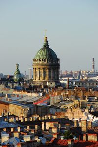 Saint isaac cathedral and cityscape against sky