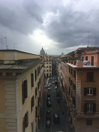 Exterior of buildings in city against sky