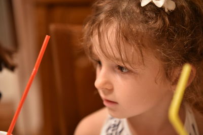 Close-up portrait of girl