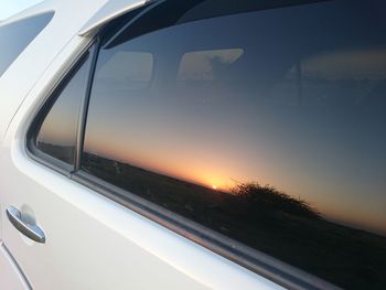 Close-up of car window