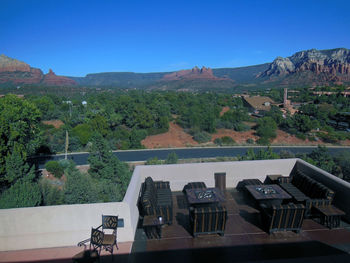 Scenic view of landscape against clear sky