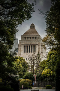 Low angle view of historical building against sky