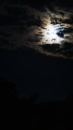 Low angle view of moon at night