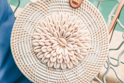 Close-up of wicker basket