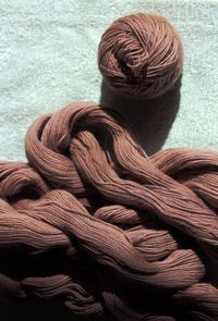 Close-up of brown wool