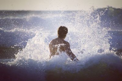 Water splashing in water