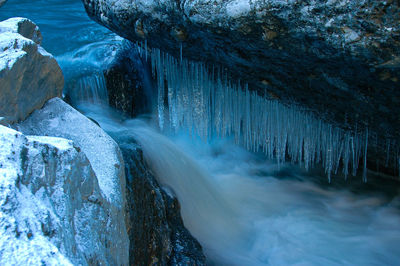 Close-up of waterfall