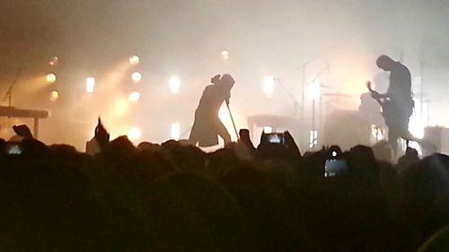 Group of people at music concert