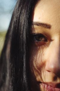 Close-up portrait of woman