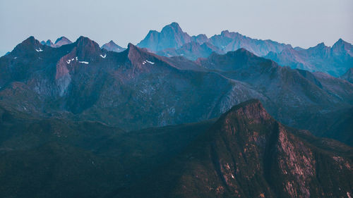 Panoramic view of mountain range