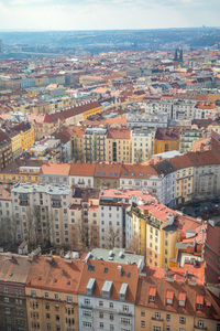 Aerial view of townscape against sky