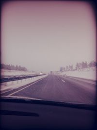 Road passing through country road