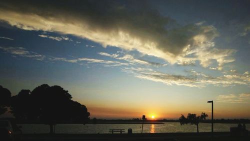 Scenic view of sea during sunset