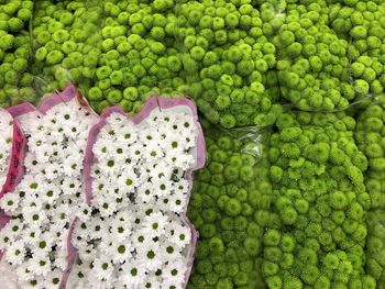 High angle view of fruits for sale in market