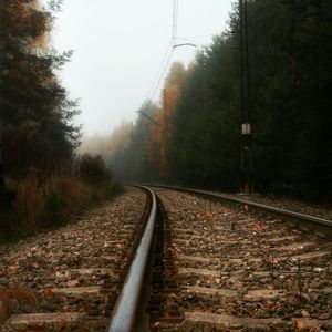 Railroad tracks on railroad track