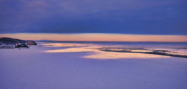 Drift ice in sea of okhotsk winter time