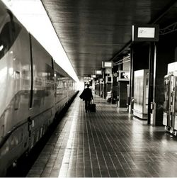 Train at railroad station platform