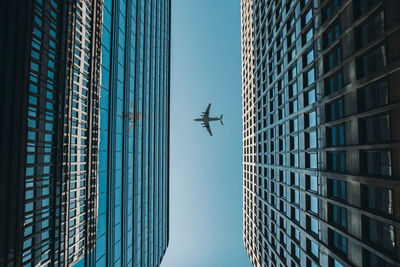 Low angle view of modern building against sky