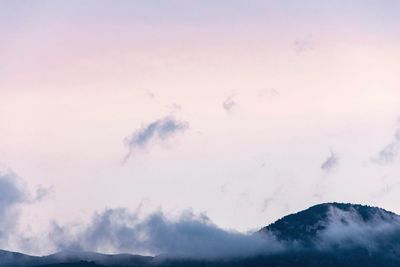 Low angle view of mountain against sky