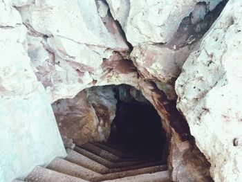 Rock formations in cave