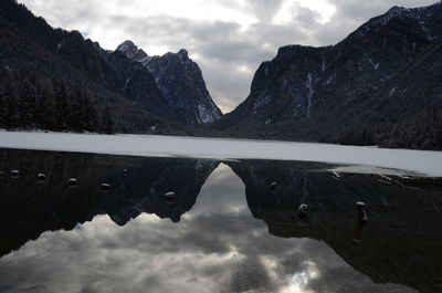 Reflection of mountain in lake